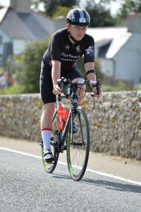Photo of participant riding bike